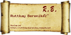 Ruttkay Bereniké névjegykártya
